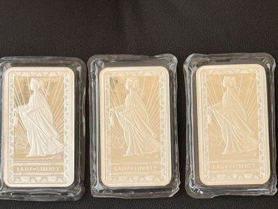 10oz Lady Liberty Silver Bar (below spot)