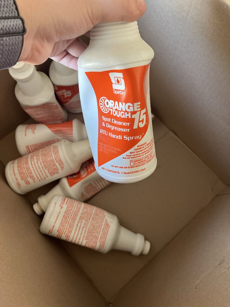 Spartan Orange Tough 75 Spot Cleaner & Degreaser - 1 Quart Bottles - 7 Pack