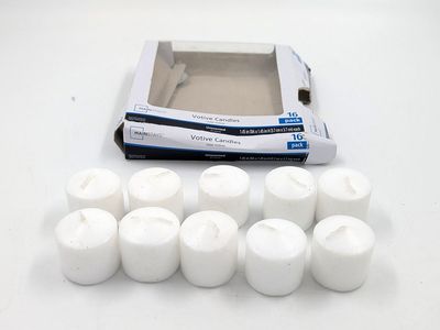 Votive 1 inch Candles non scented 10 Pack
