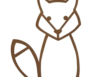 Wood Fox Wall Decor