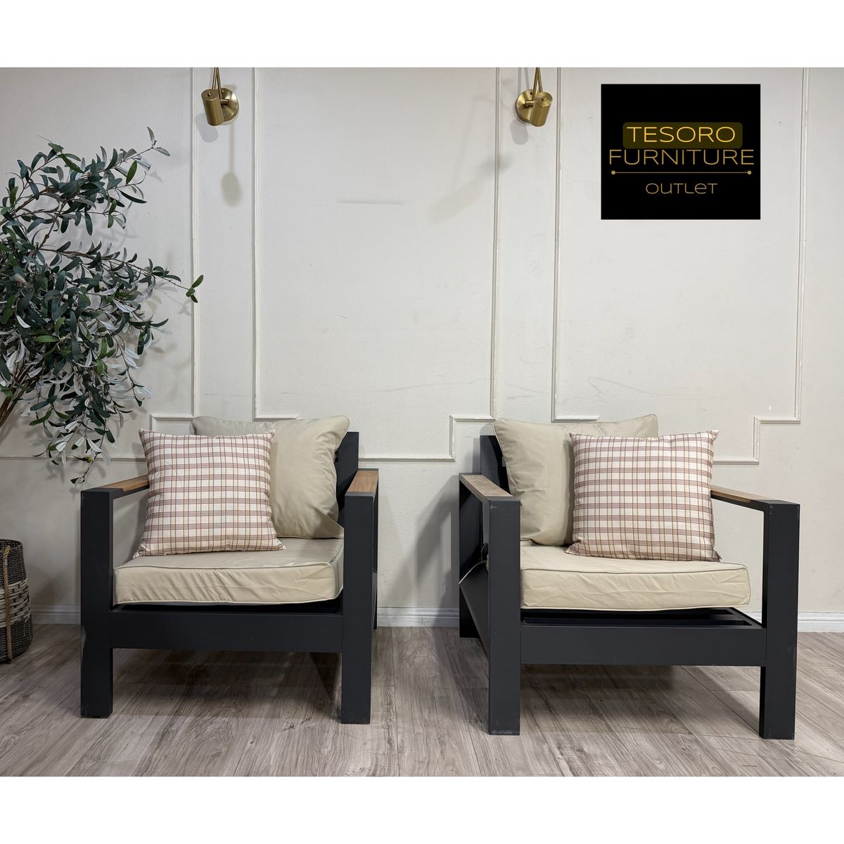 MODERN PATIO CHAIR SET