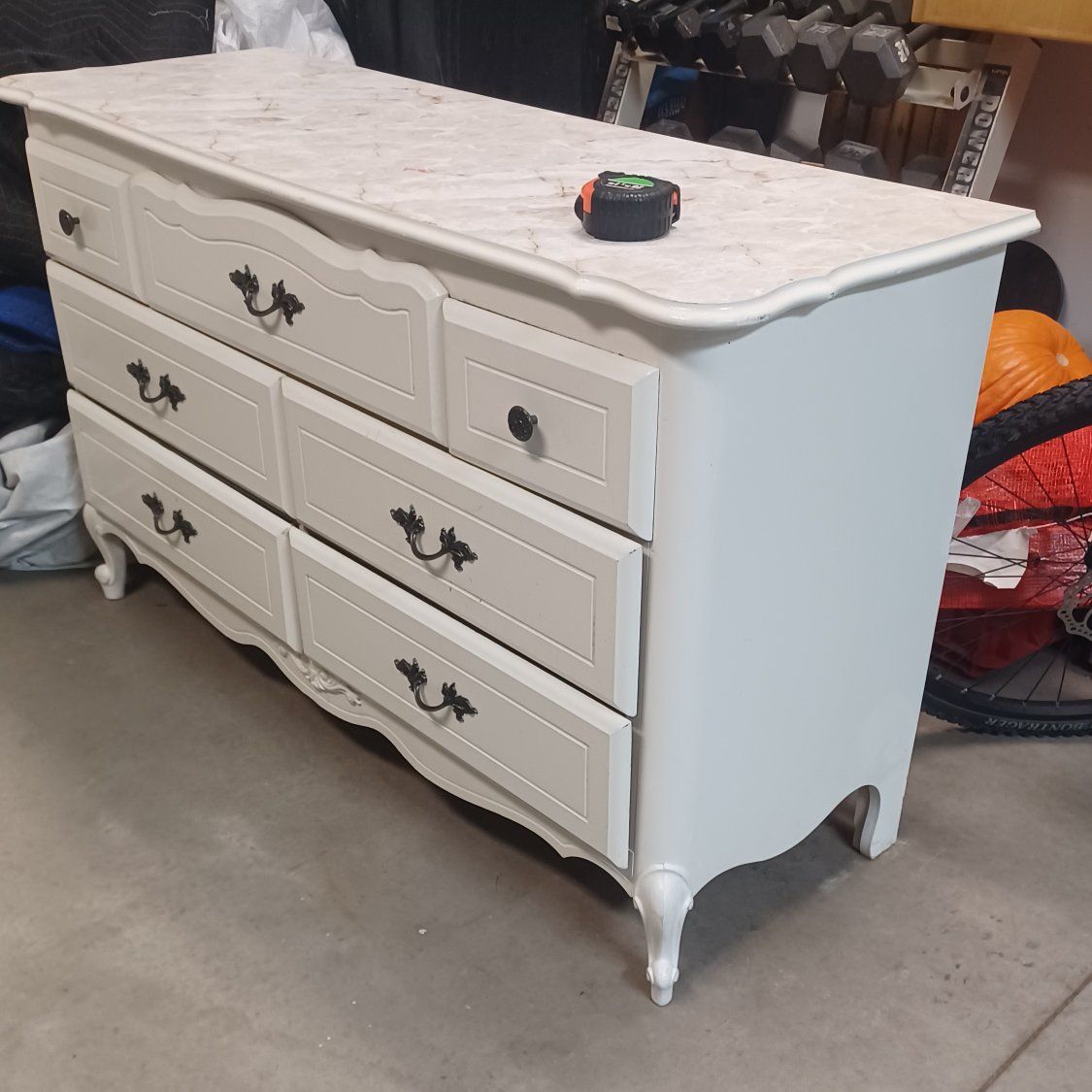 White wooden dresser