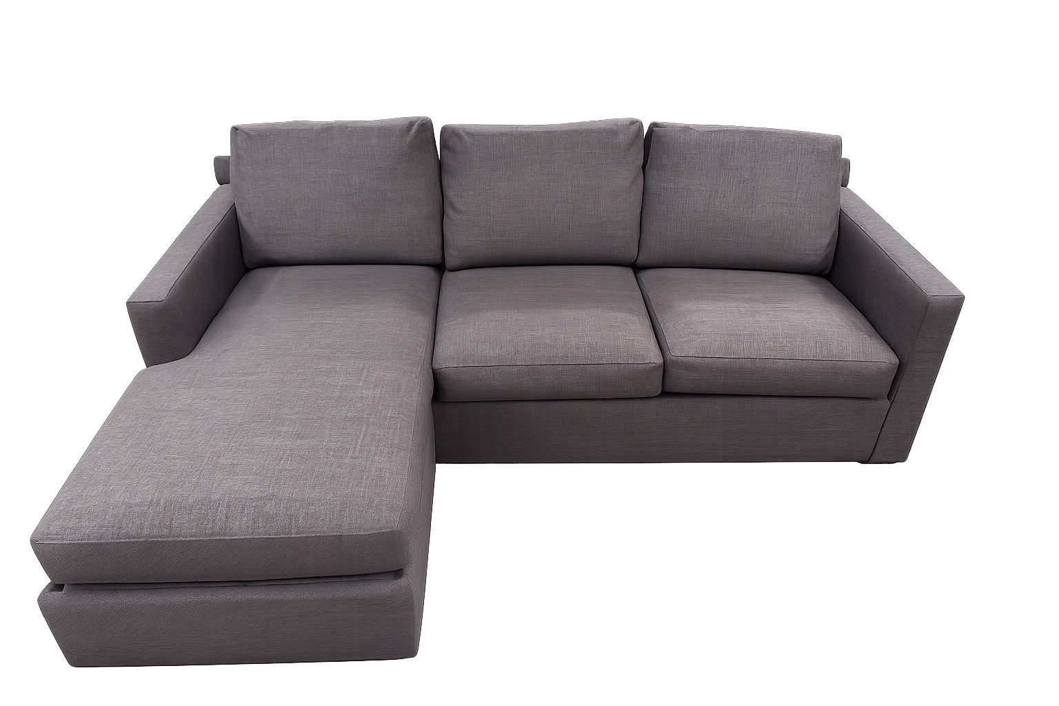 Crate and Barrel Barrett II 91" Reversible Storage Chaise Lounge Queen Sleeper Sectional Sofa