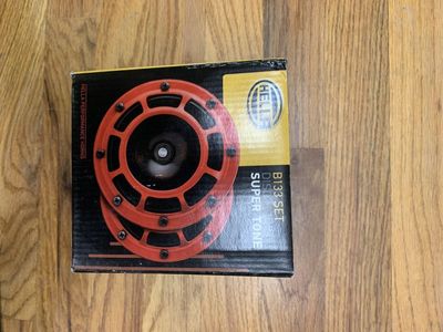 Hella HORN S-TONE 12V SET 66W RED BOX (B133) 003399801 Subaru WRX STI EVO Honda Civic Mazda Toyota Dodge