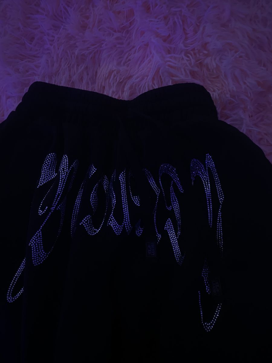 Rhinestone black fb county sweats