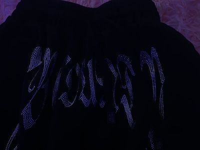 Rhinestone black fb county sweats