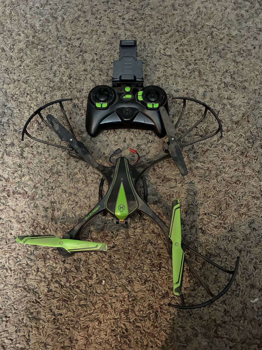 Drone with Controller Used Black Green