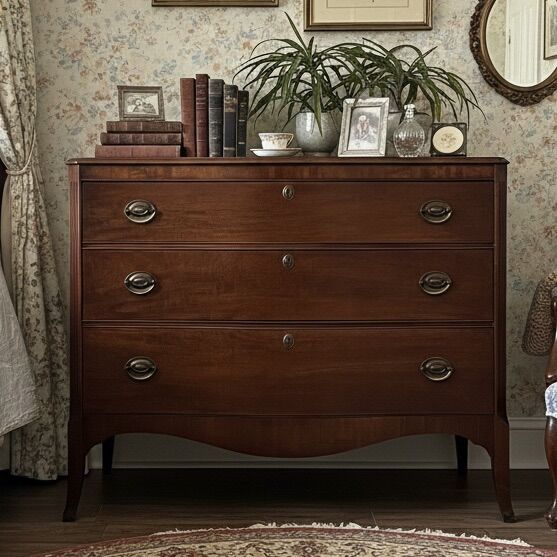 Vintage Mahogany Kindel Chest of Drawers