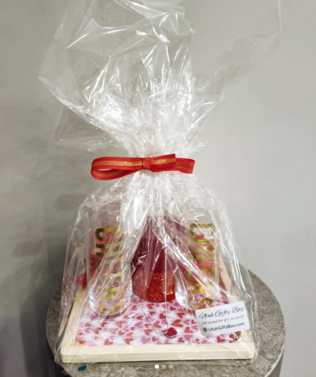 Gifts Box - necklace, cheers glasses and candle