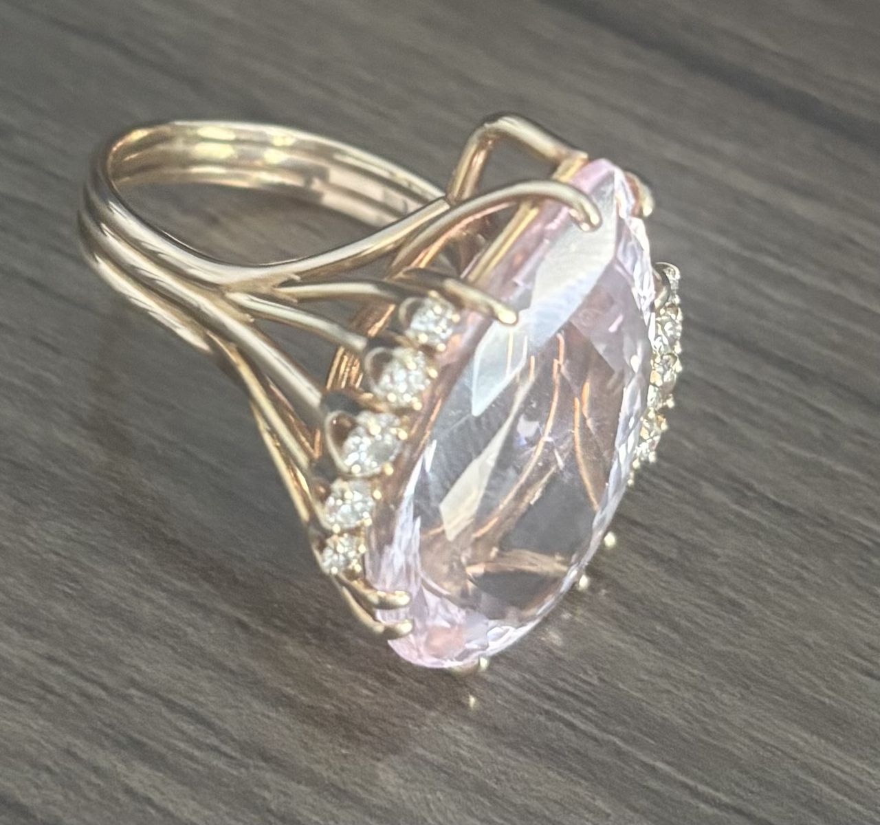 Morganite & Diamond Ring