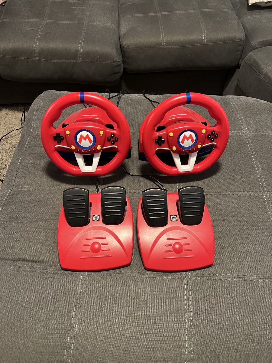 HORI Mario Kart Racing Wheel Pro - Set of 2 Steering Wheels and Pedals