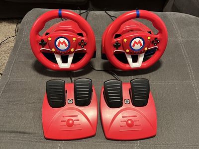 HORI Mario Kart Racing Wheel Pro - Set of 2 Steering Wheels and Pedals
