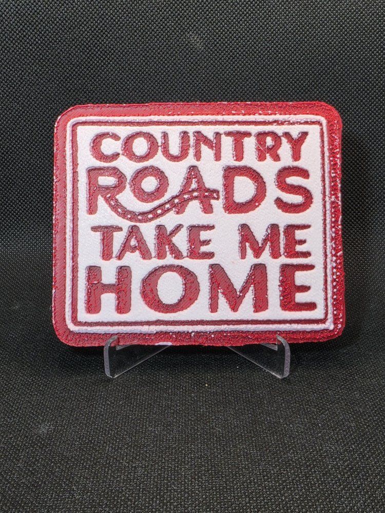 Country Roads Take Me Home Decorative 3D Print