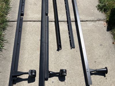 Twin Bed Frame Rails with Casters