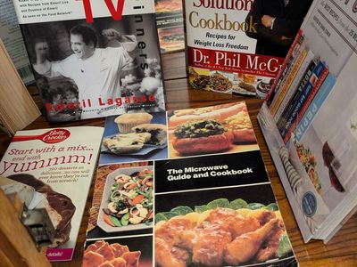 Vintage Cookbook Lot - Betty Crocker, Food & Wine, Emeril Lagasse, Dr. Phil & More
