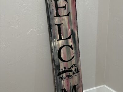 Double Sided Wood Porch Sign