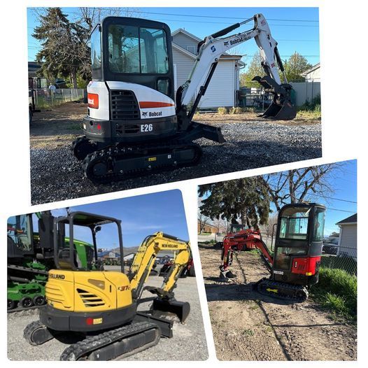 Mini ex (bobcat e26) FOR RENT