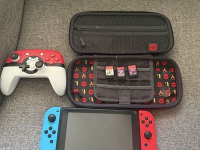 Switch with accessories and games $230 or OBO