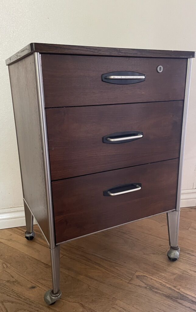 MCM Industrial Medical Cabinet Side Table