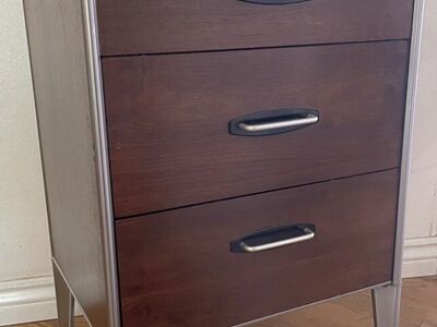 MCM Industrial Medical Cabinet Side Table