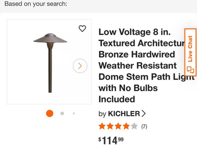 KICHLER 8 in. Landscape lighting