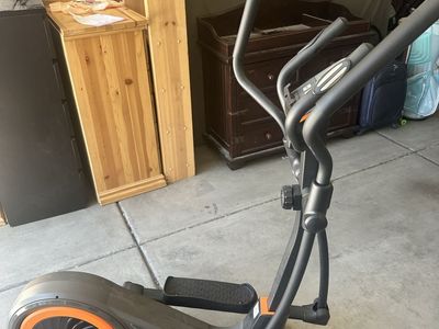 Elliptical Cross Trainer Machine - Black & Orange Exercise Bike
