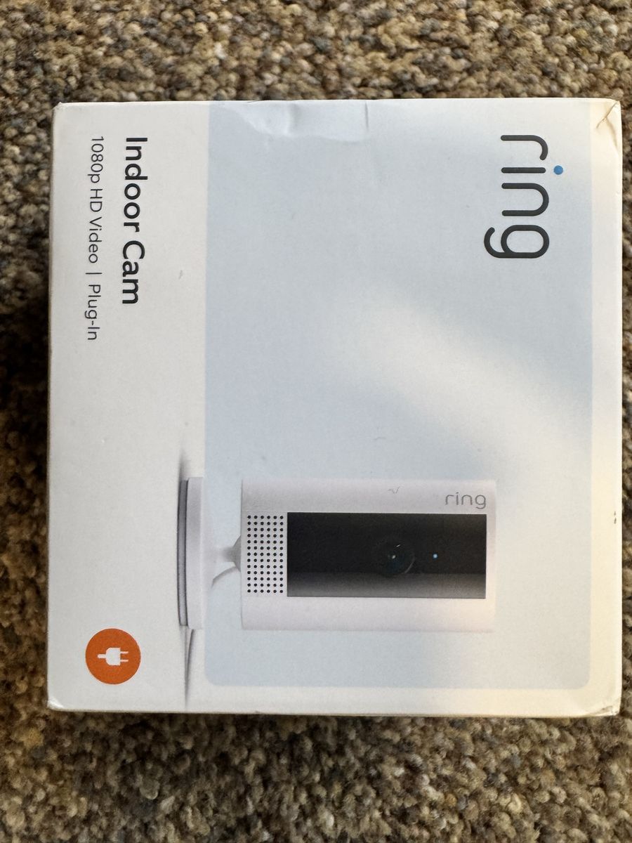 Ring Indoor Cam 1080p HD Plug-In Smart Home Security Camera - New Open Box