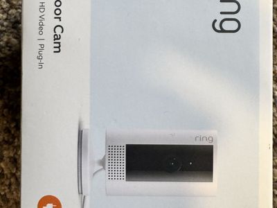 Ring Indoor Cam 1080p HD Plug-In Smart Home Security Camera - New Open Box