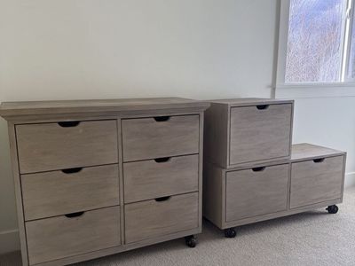 Restoration Hardware Tribeca Dresser and boxes