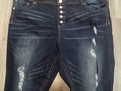 Blue cut off Capri plus size 22w