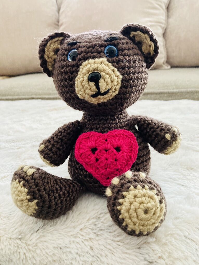 Handcrafted Teddy Bear with Heart