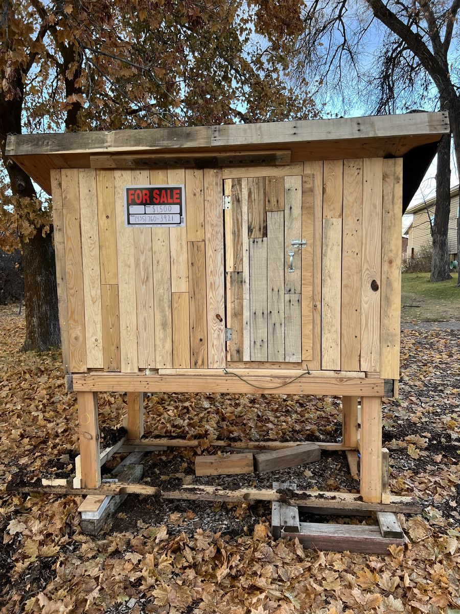 Sturdy handmade chicken coop