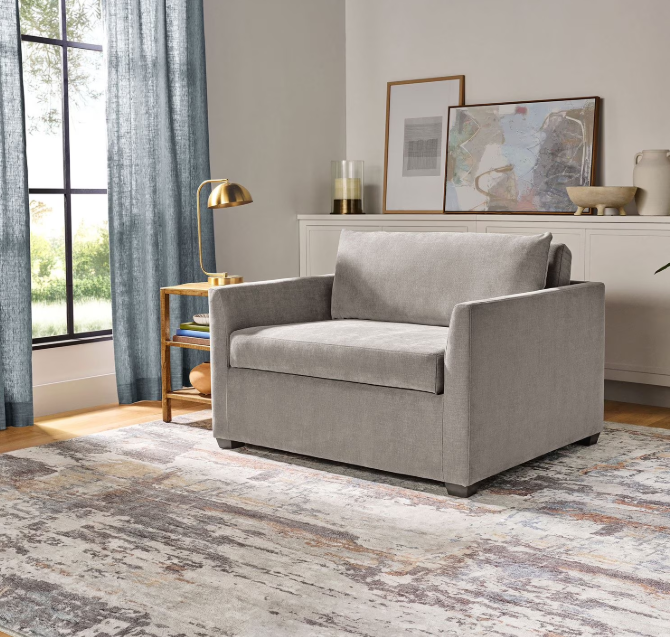 NIB Member's Mark Sinclair Twin w/Pullout Sleeper Accent Chair Grey