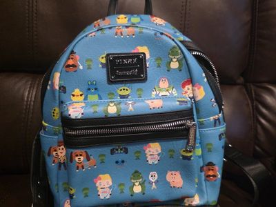 Loungefly Disney Pixar Toy Story Chibi Characters Backpack with Flamingo Organizer Insert