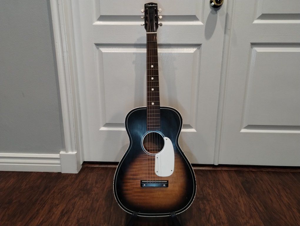 Vintage silvertone acoustic parlor guitar USA made