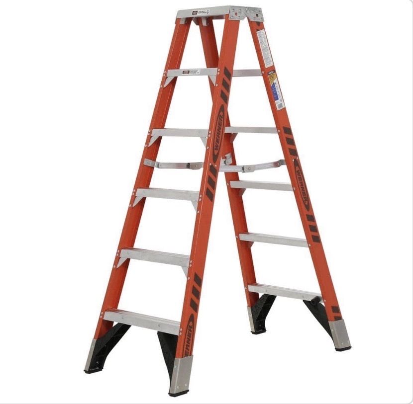 $86 LESS THAN HOME DEPOT! BRAND NEW 6' WERNER Double-Sided Heavy Duty Folding Step Ladder