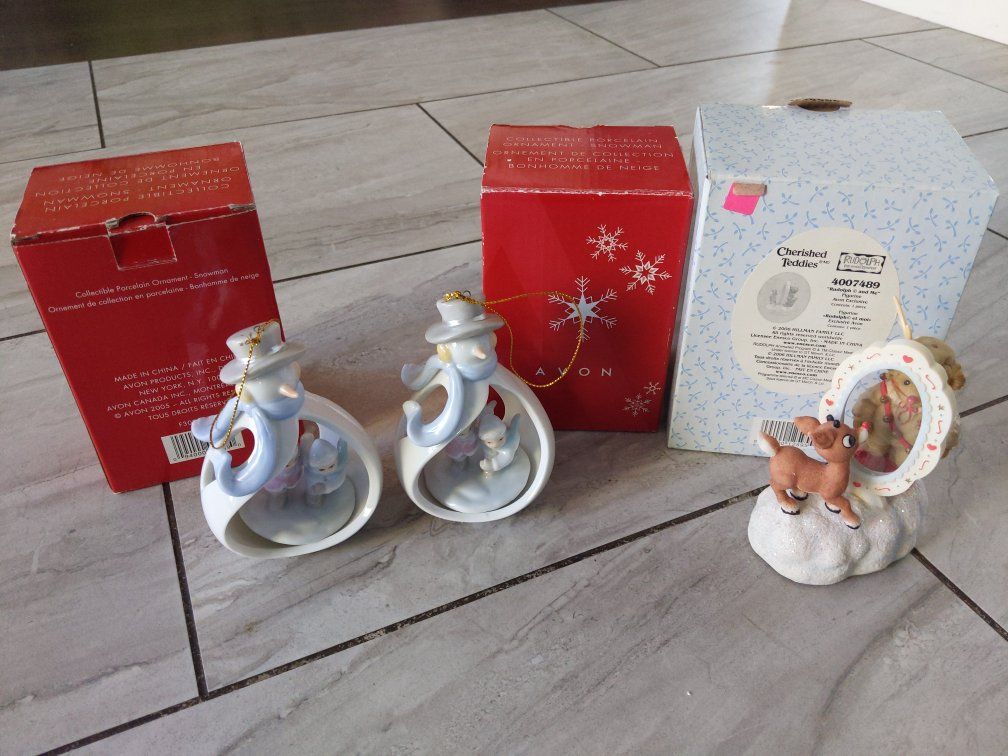 Avon Snowman & Cherished Teddies music box