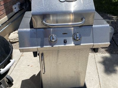Char-Broil RED-Stainless Steel 2-Burner Gas Grill with Side Tables