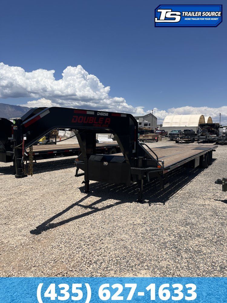 8.5x36 Double A Pro Series GHB Hydraulic Dovetail Gooseneck Equipment Trailer - 25.9K GVWR - 12k Axles, Engineered Beam,