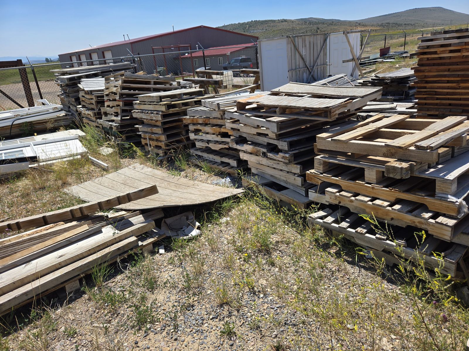 Free weathered lumber, lots and lots.