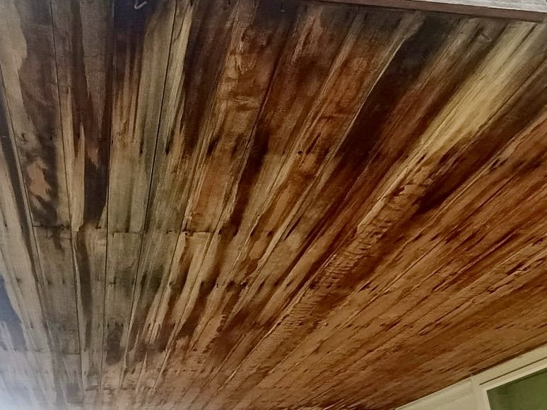 Rustic wood planks for a warm, cozy feel