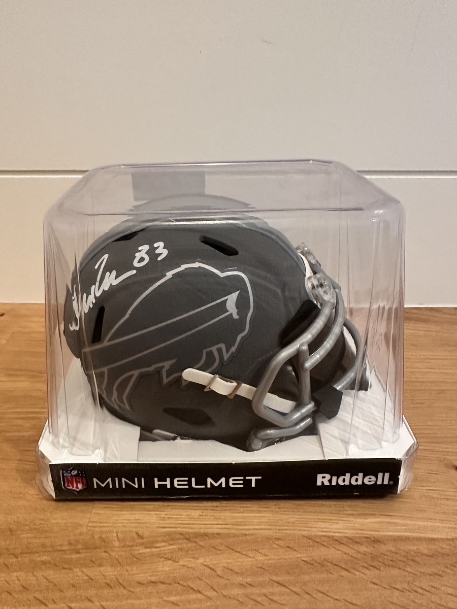 Andre Reed Signed Buffalo Bills Slate Mini Helmet with Visor  – JSA Witnessed