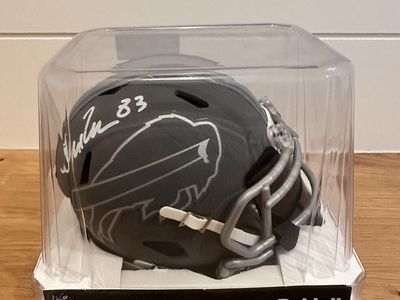 Andre Reed Signed Buffalo Bills Slate Mini Helmet with Visor – JSA Witnessed