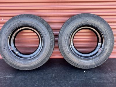 New Set of 2 Zeemax 8-14.5 Moble Home Style Trailer Tires Mounted on New Wheels Super Duty 14 Ply G Load