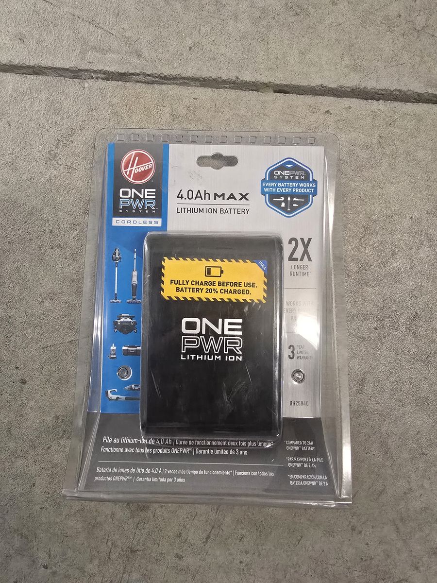 Hoover ONEPWR 4.0 Ah Max Lithium Ion Battery Replacement Battery New Sealed