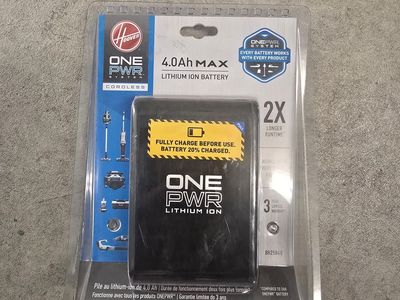 Hoover ONEPWR 4.0 Ah Max Lithium Ion Battery Replacement Battery New Sealed