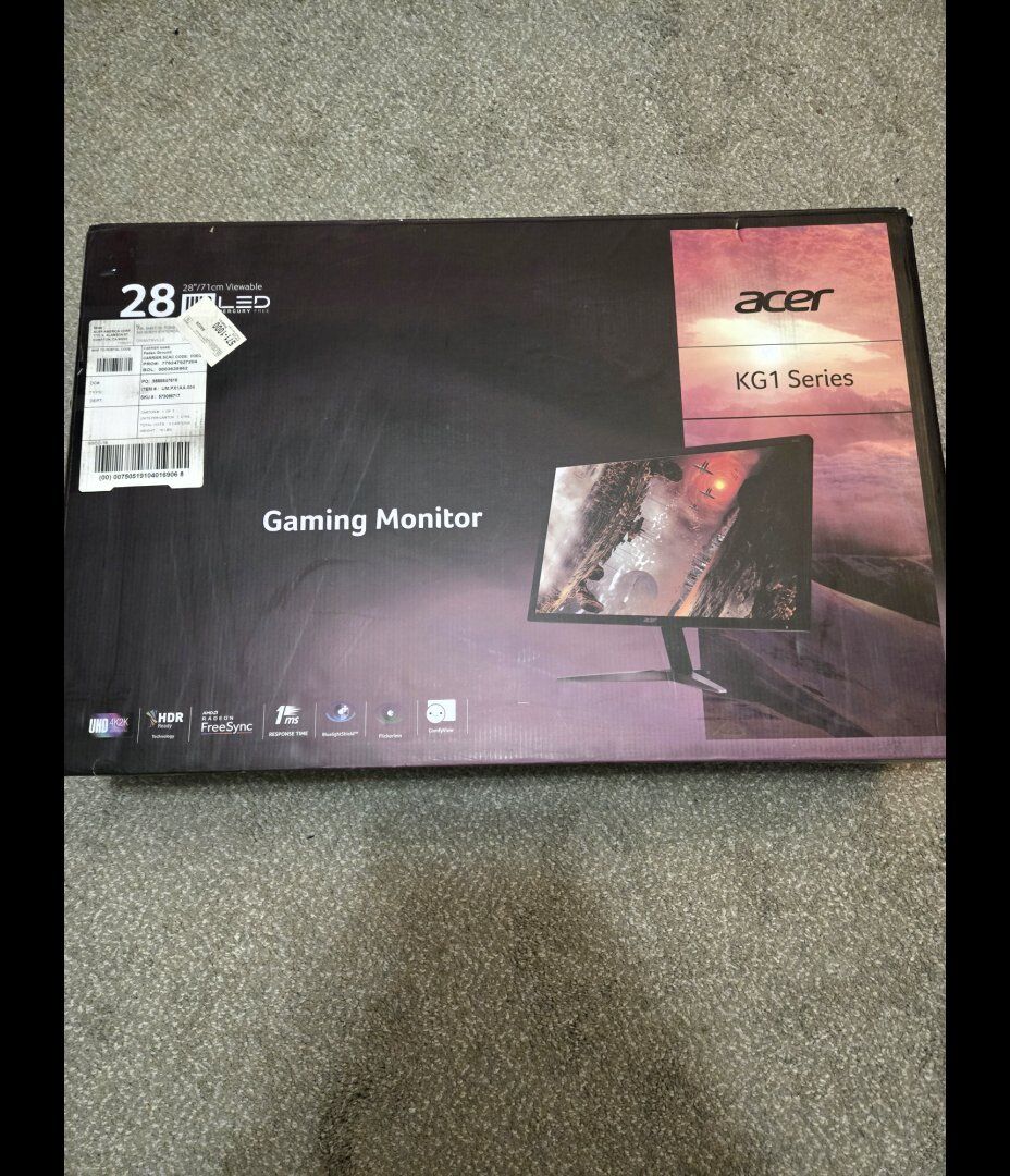Acer KG281K 28” 4K UHD Gaming Monitor OBO