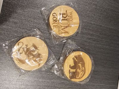 Set of 3 Laser-Engraved Wooden Bottle Openers