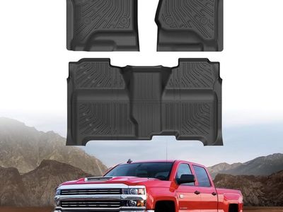 BRAND NEW! Floor Mats for 2014-2018 Chevy Silverado/Sierra 1500, 2015-2019 Silverado/Sierra 2500HD/3500HD Crew Cab.