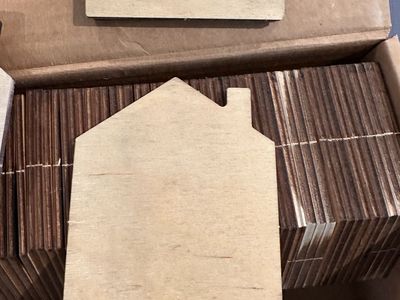 Unfinished Wooden House Cutouts - Craft Blanks for DIY Decor & Projects - 100+ Pieces